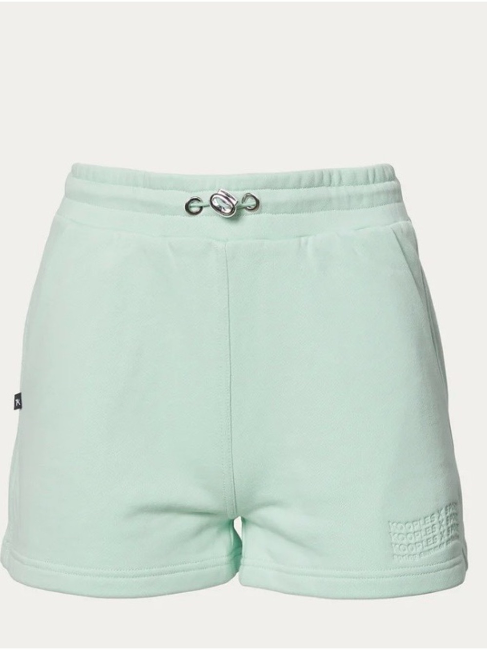 The‎ Kooples Sweat Short With Logo In Mint Green Cozy Lounge Shorts Pockets S